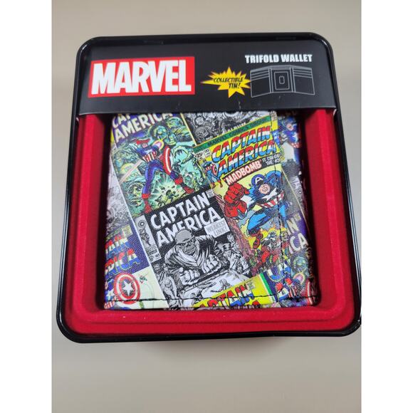 Captain America Classic comic cover Trifold Wallet in Collector tin - Picture 1 of 3